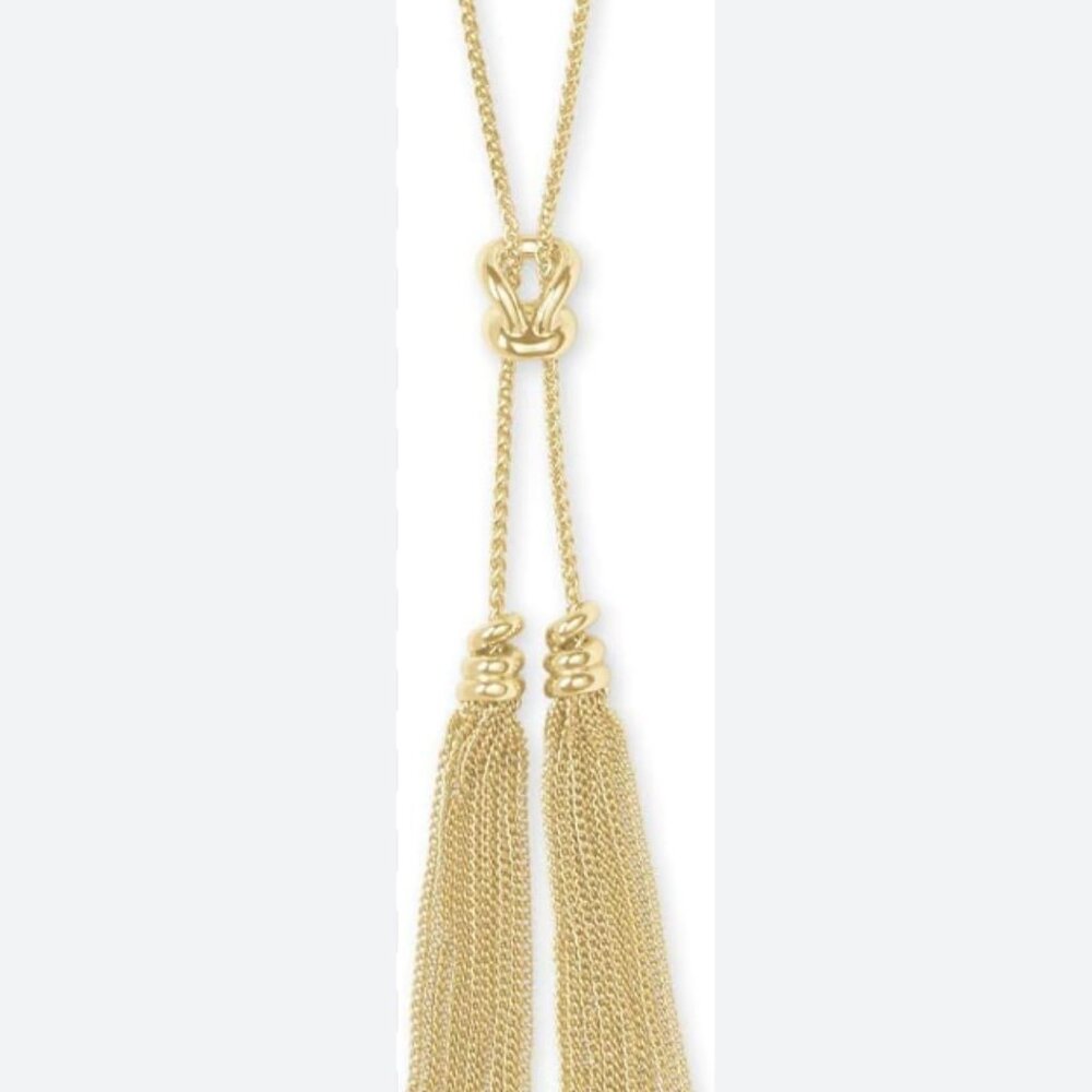 NEW Kendra Scott Presleigh Love Knot Y Necklace in Gold - Picture 6 of 6